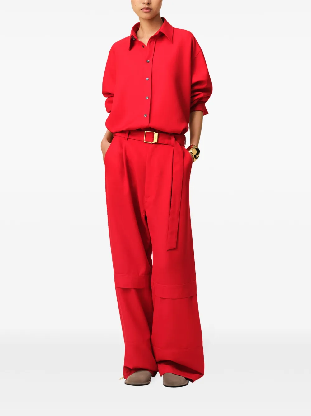 AMI Paris Shirt met split aan de achterkant Rood