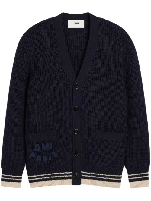 Cardigan en maille nervurée - AMI Paris - Modalova