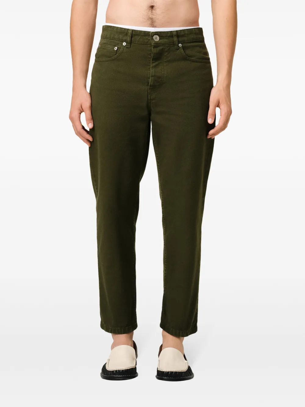 AMI Paris Jeans met toelopende pijpen Groen