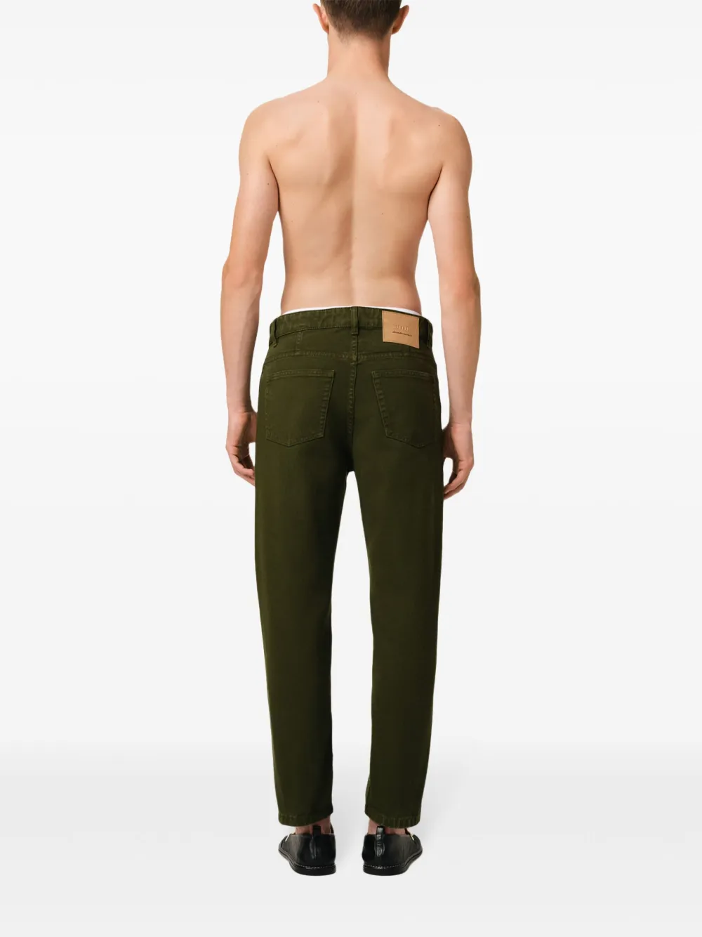 AMI Paris Jeans met toelopende pijpen Groen
