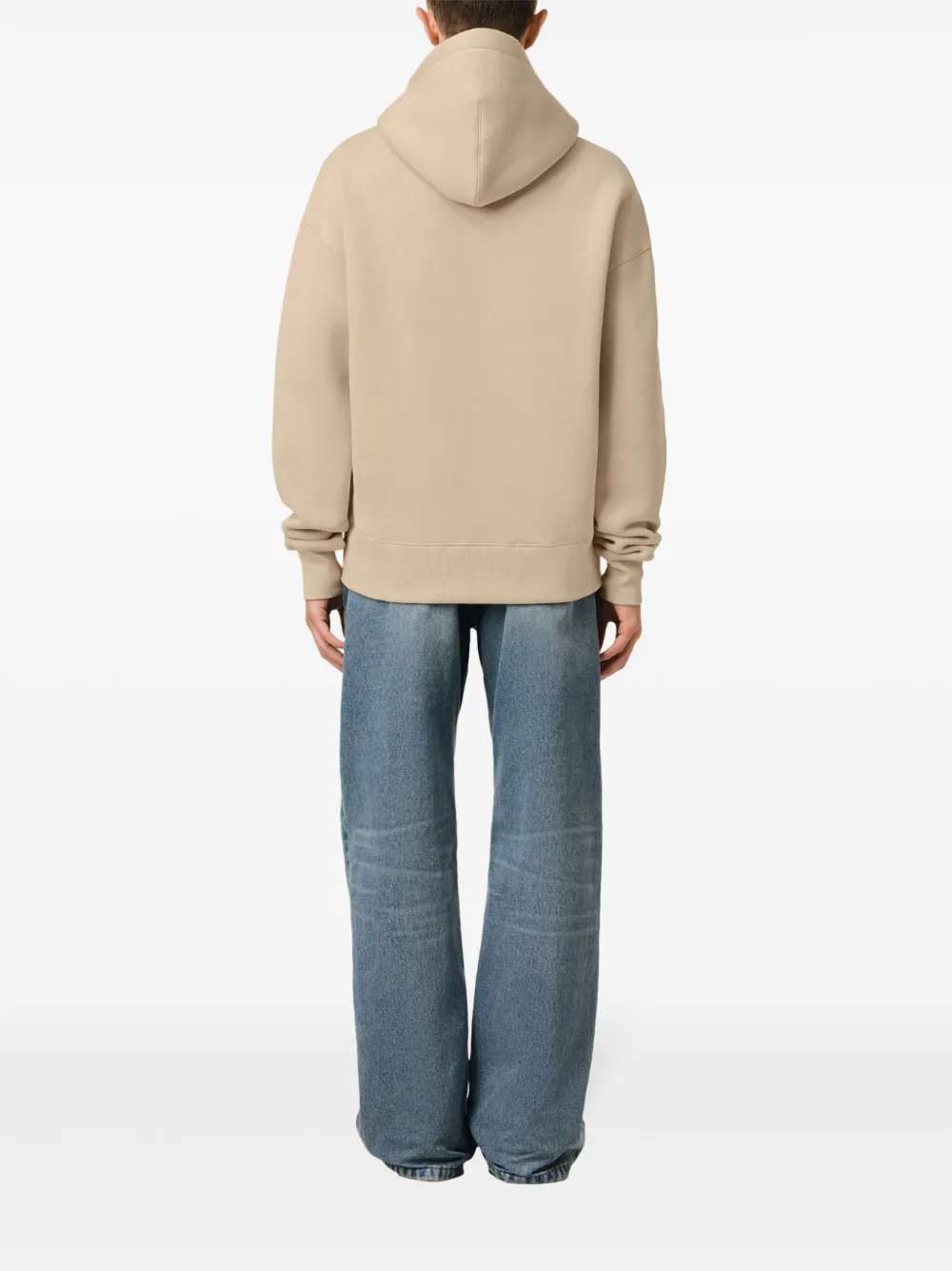 AMI Paris Hoodie met logo Beige