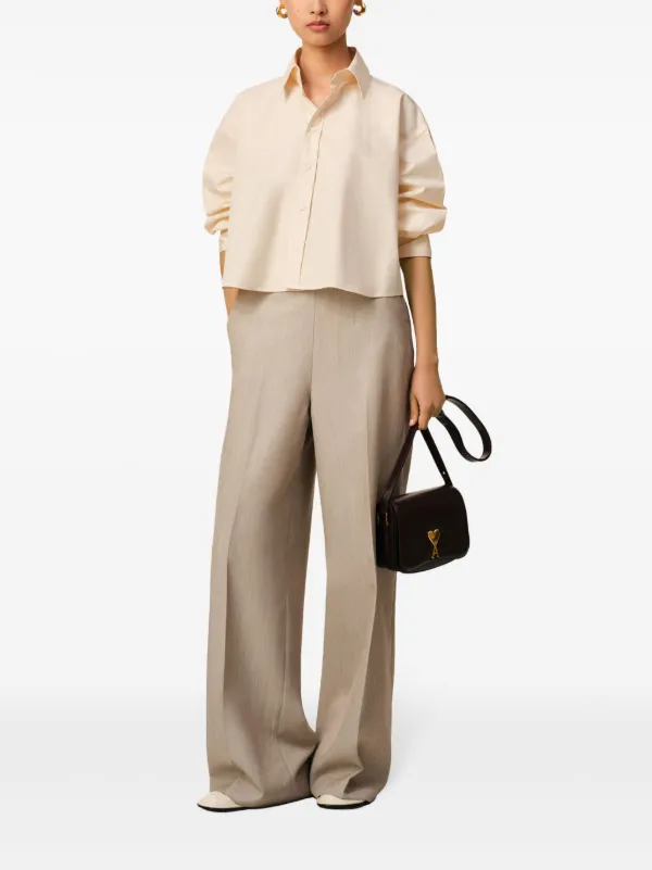 トップス ami paris AMI Paris Cropped Shirt | Neutrals | FARFETCH