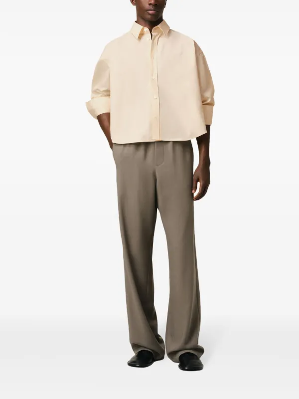 [AMI PARIS]Cotton Cropped T-Shirt★送料・関税込み★ AMI Paris Cropped Shirt | Neutrals | FARFETCH
