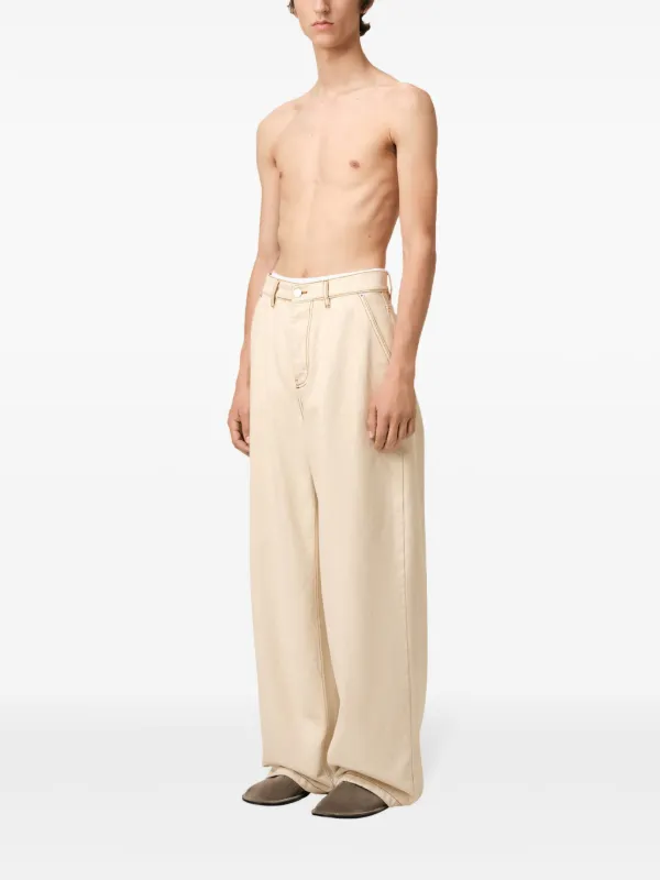 AMI Paris ワイドジーンズ | ホワイト | FARFETCH JP