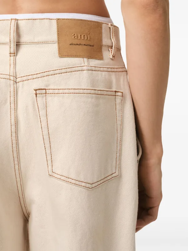 AMI Paris ワイドジーンズ | ホワイト | FARFETCH JP