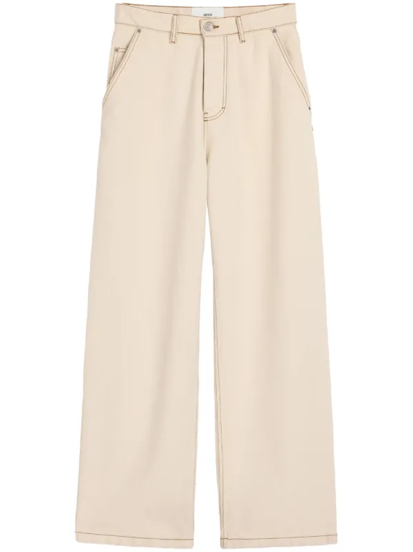 AMI Paris ワイドジーンズ | ホワイト | FARFETCH JP