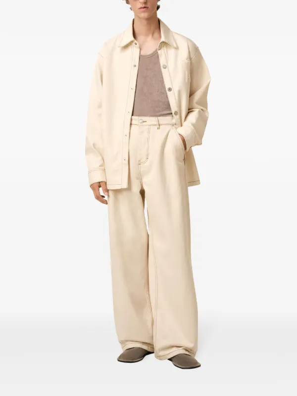 AMI Paris ワイドジーンズ | ホワイト | FARFETCH JP