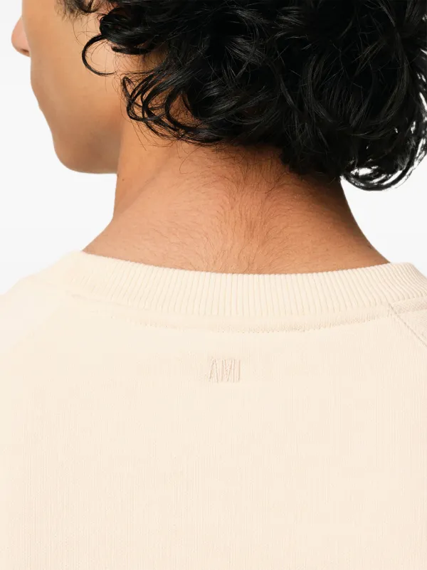 AMI Paris Ami De Coeur Patch Sweatshirt | Neutrals | FARFETCH