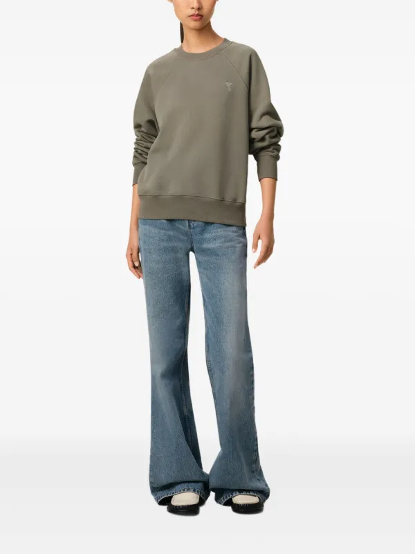 【関税込み】AMI Paris グリーン Ami de Coeur スウェットシャツ AMI Paris Ami De Coeur スウェットシャツ | グリーン | FARFETCH JP