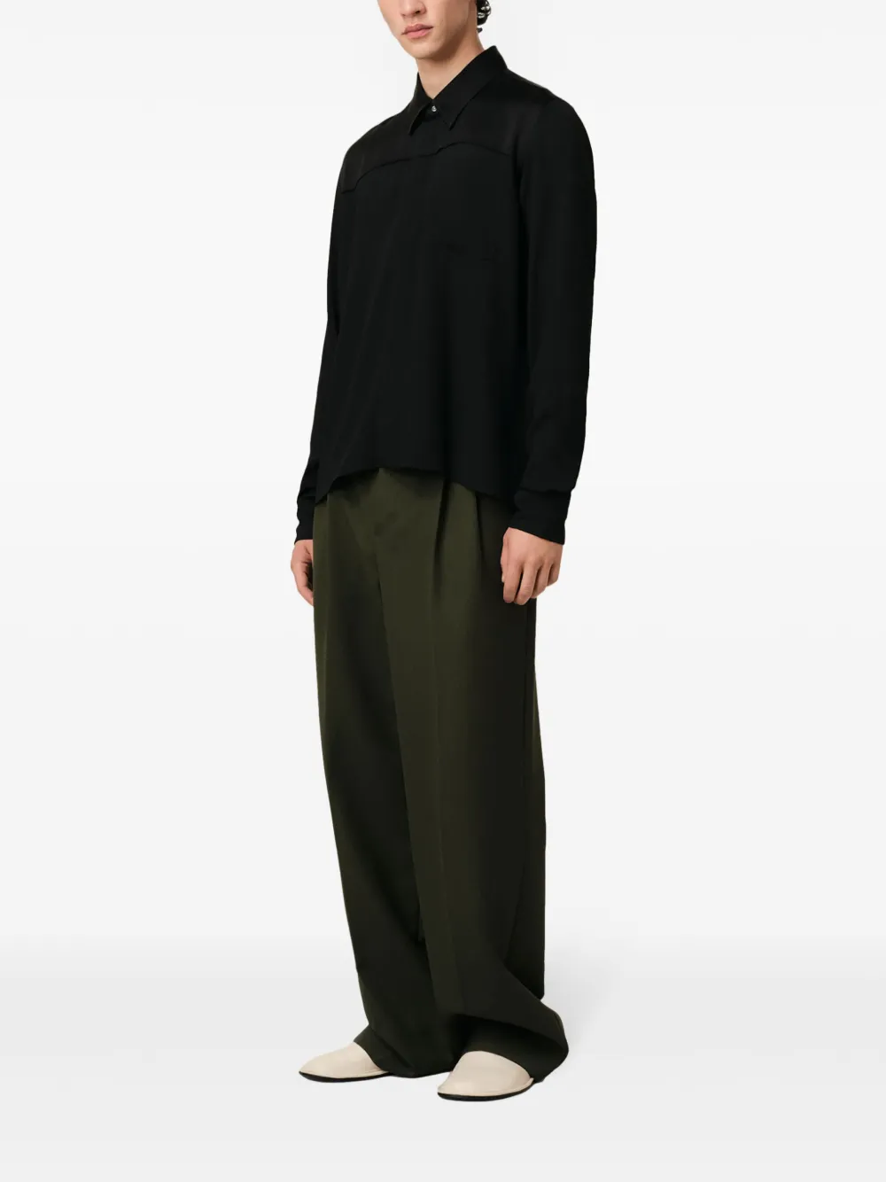 AMI Paris Slim-fit overhemd Zwart