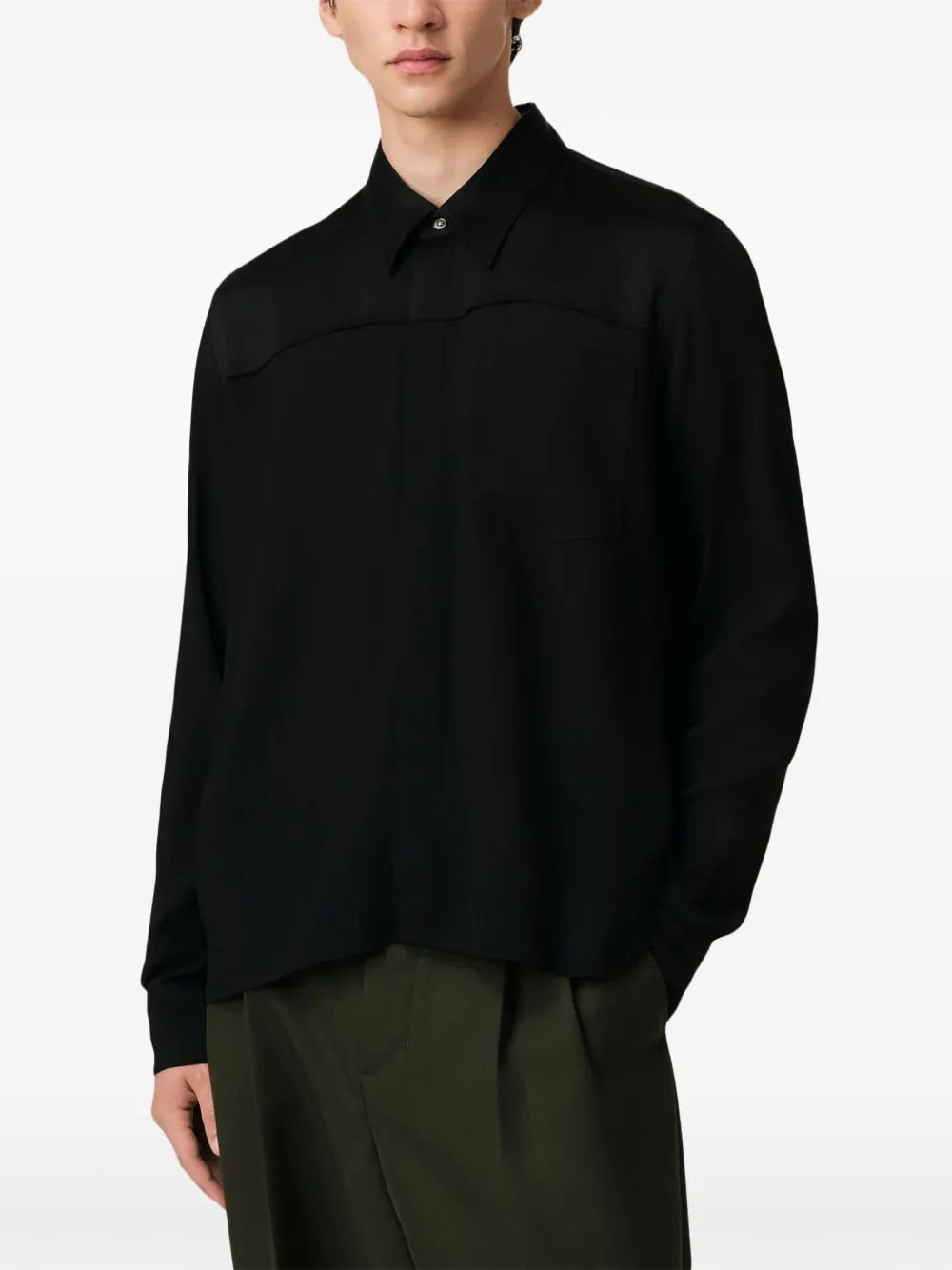 AMI Paris Slim-fit overhemd Zwart