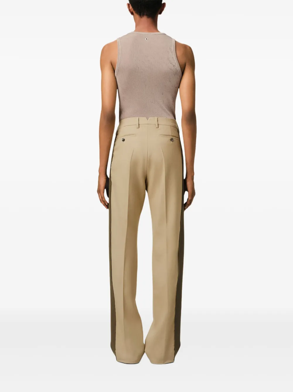 AMI Paris Contrasterend broek Beige