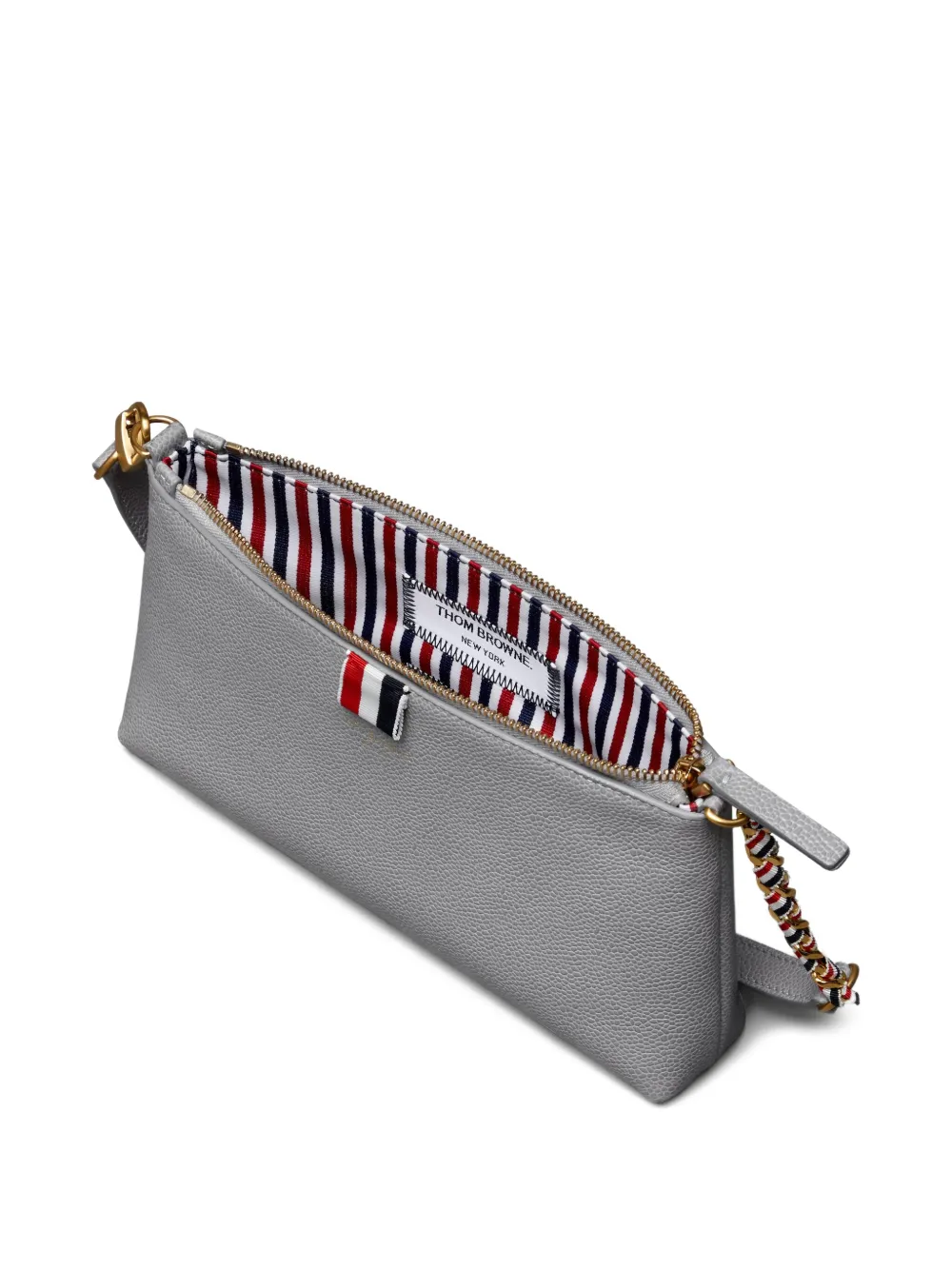Thom Browne RWB schoudertas met streepdetail Grijs