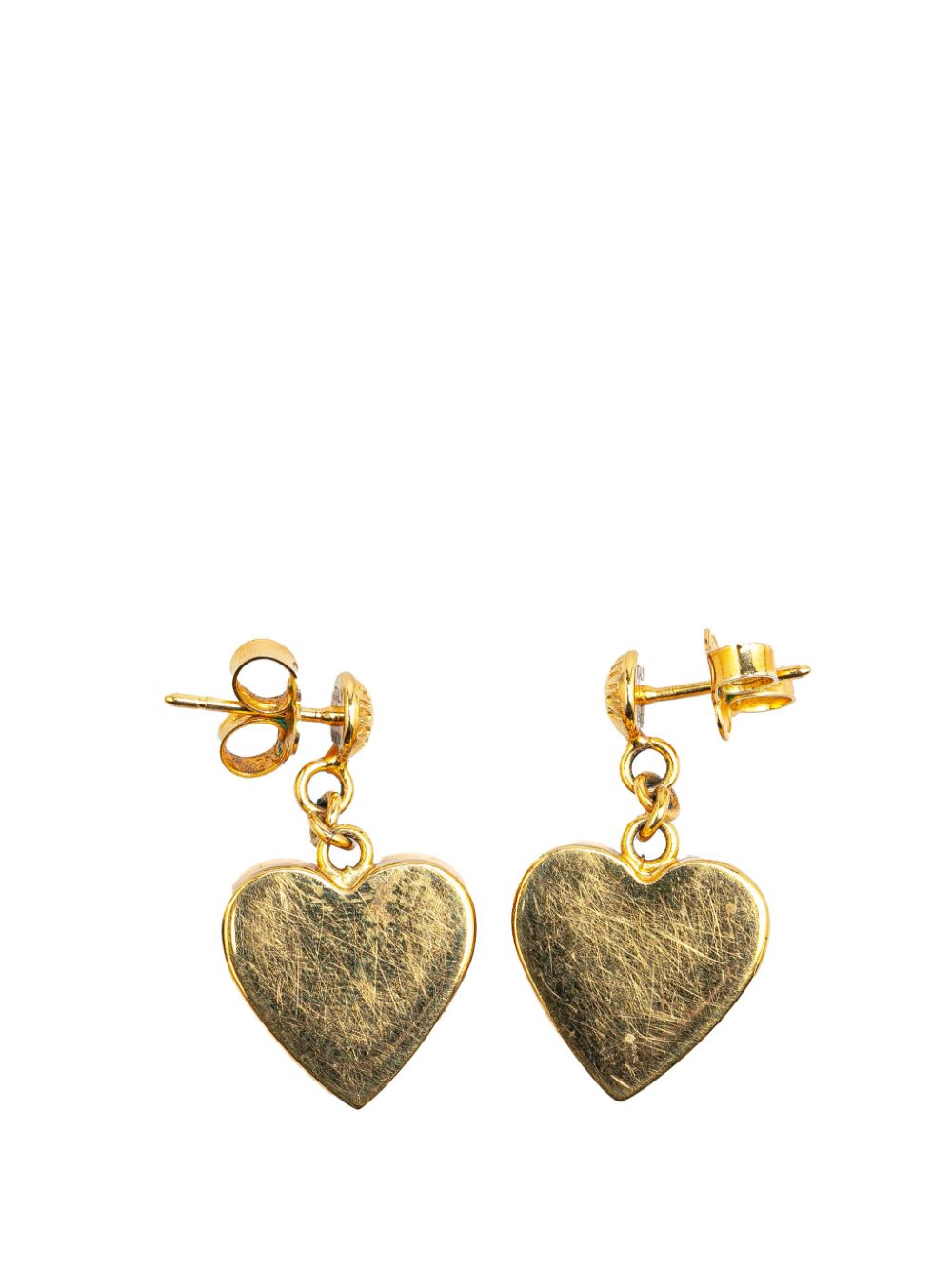 2012 Brass And Resin Pomme D'Amour Lock Me Heart Drop Push Back costume earrings