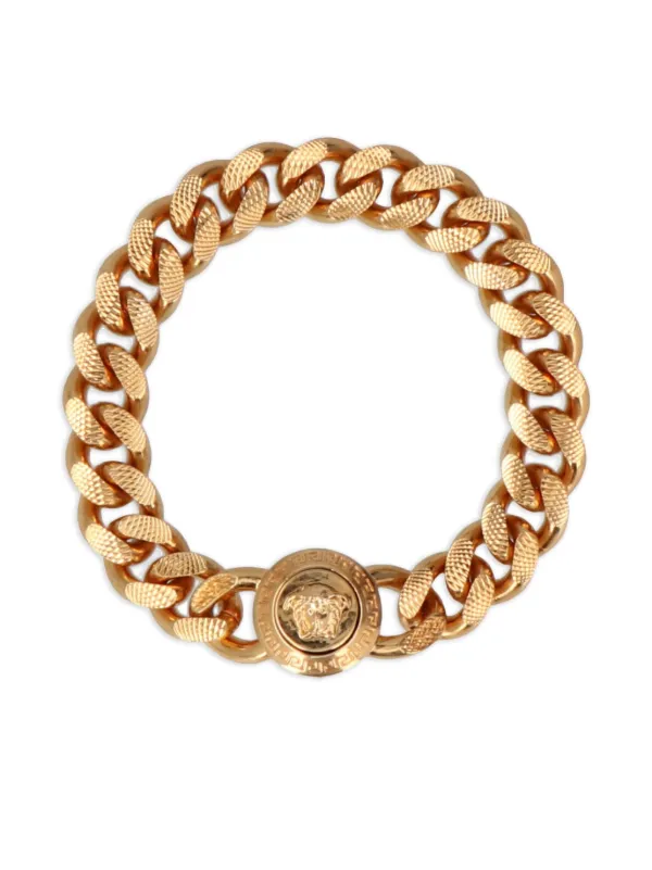 VERSACE｜JEWERLY (MEDUSA CHAIN BRACELET (DG06996 DJMT KO Versace Medusa chain bracelet for Men - Gold in UAE | Level