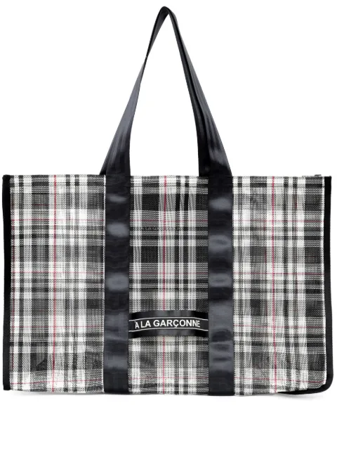 À La Garçonne Bolsa tote xadrez