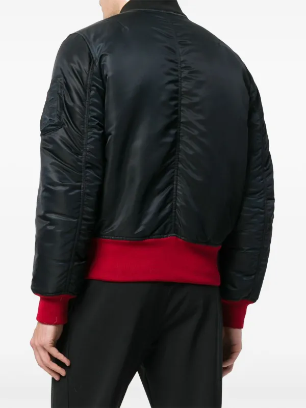 Calvin Klein contrast-panel Bomber Jacket Black FARFETCH IN
