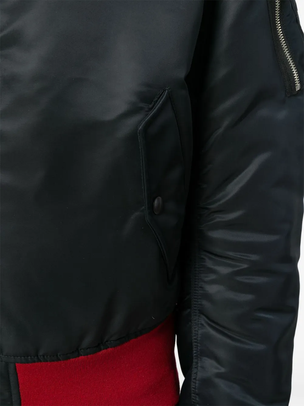 Shop Calvin Klein Contrast-panel Bomber Jacket In Black