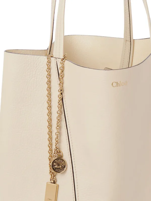 トートバッグ CHLOE Woman Tote bags White CHC25SS591O82 22J Chloé Spin Tote Bag | White | FARFETCH
