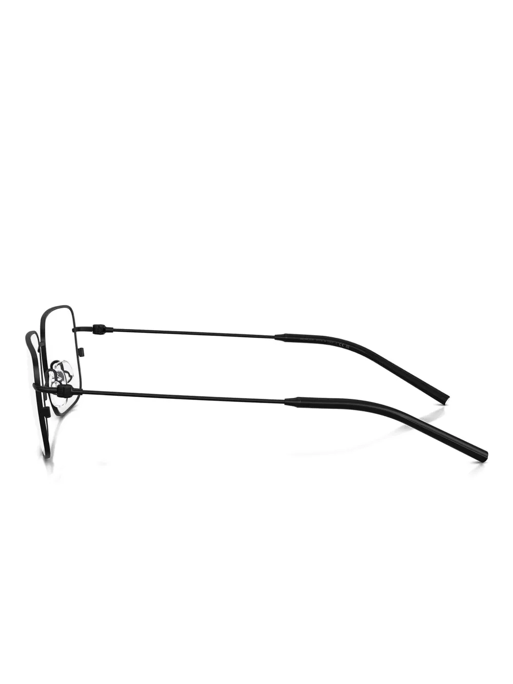Moncler Eyewear Bril met rechthoekig montuur Zwart