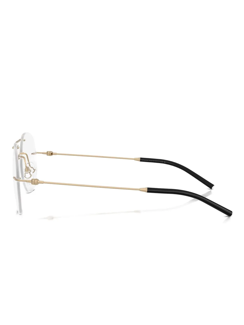Moncler Eyewear Bril met goudkleurig metalen randloos montuur