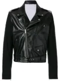 Calvin Klein leather biker jacket - Black