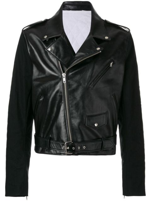 Calvin Klein panelled biker jacket