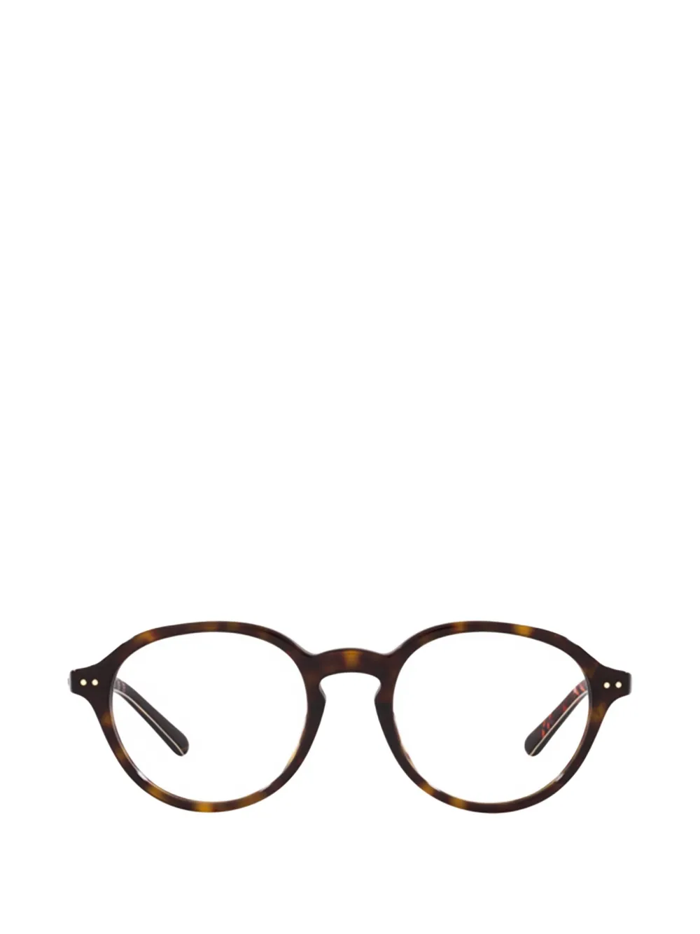Polo Ralph Lauren tortoiseshell-effect round-frame glasses - Marrone
