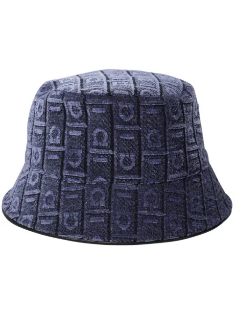 Ferragamo logo velvet bucket hat