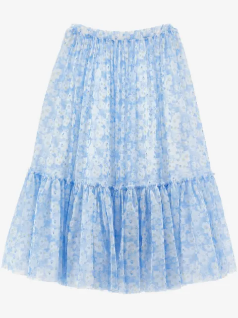 Philosophy Di Lorenzo Serafini Kids Saia com tule e estampa floral