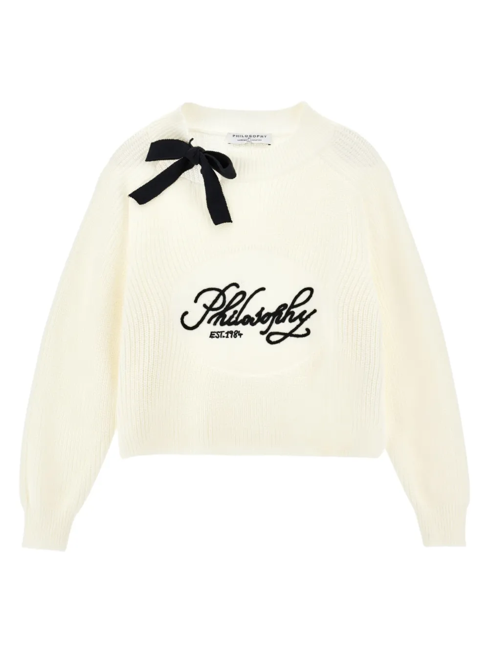 Image 1 of Philosophy Di Lorenzo Serafini Kids Suéter com detalhe de laço