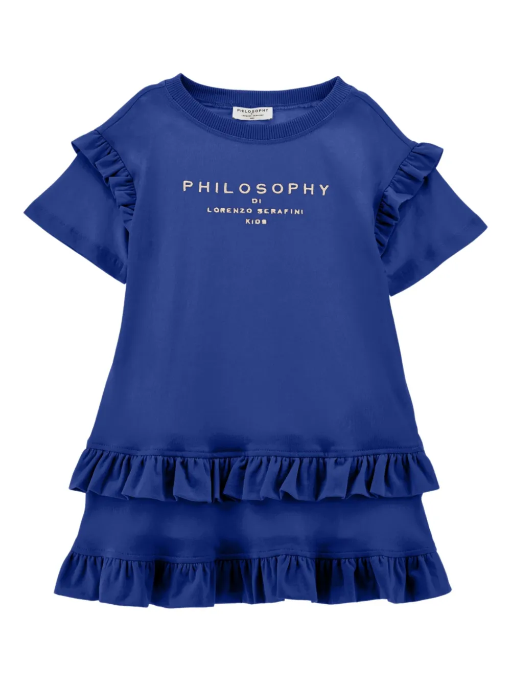 Philosophy Di Lorenzo Serafini Kids ロゴ ワンピース - ブルー Philosophy Di Lorenzo Serafini Kids ロゴ ワンピース - ブルー