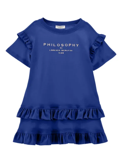 Philosophy Di Lorenzo Serafini Kids فستان بطبعة شعار الماركة