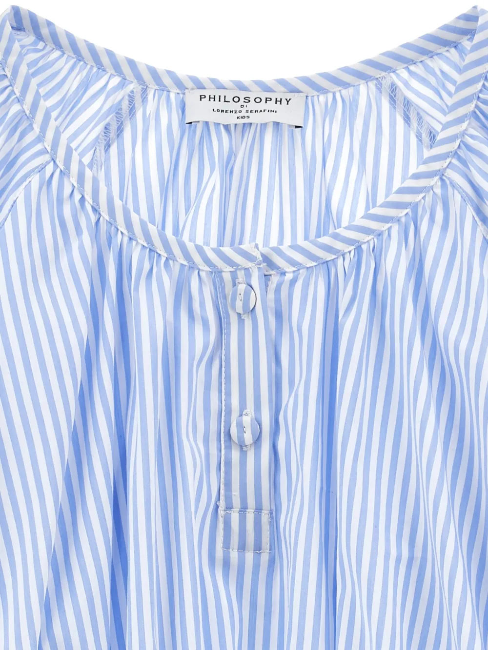 Philosophy Di Lorenzo Serafini Kids Gestreept shirt van katoenblend Blauw