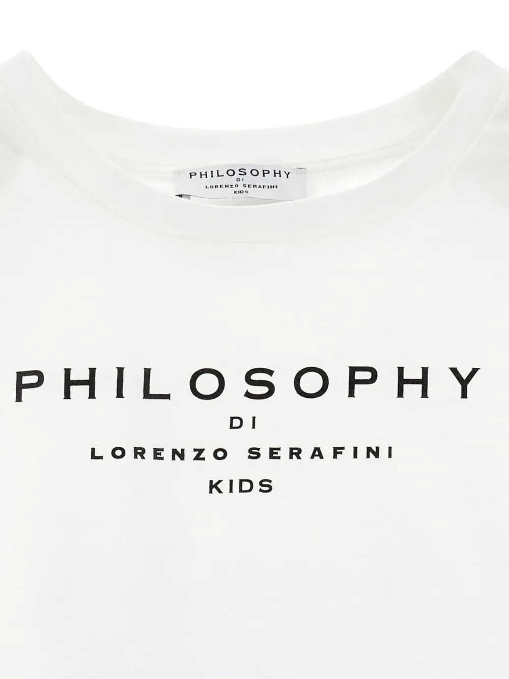 Philosophy Di Lorenzo Serafini Kids Katoenen T-shirt met logoprint Wit