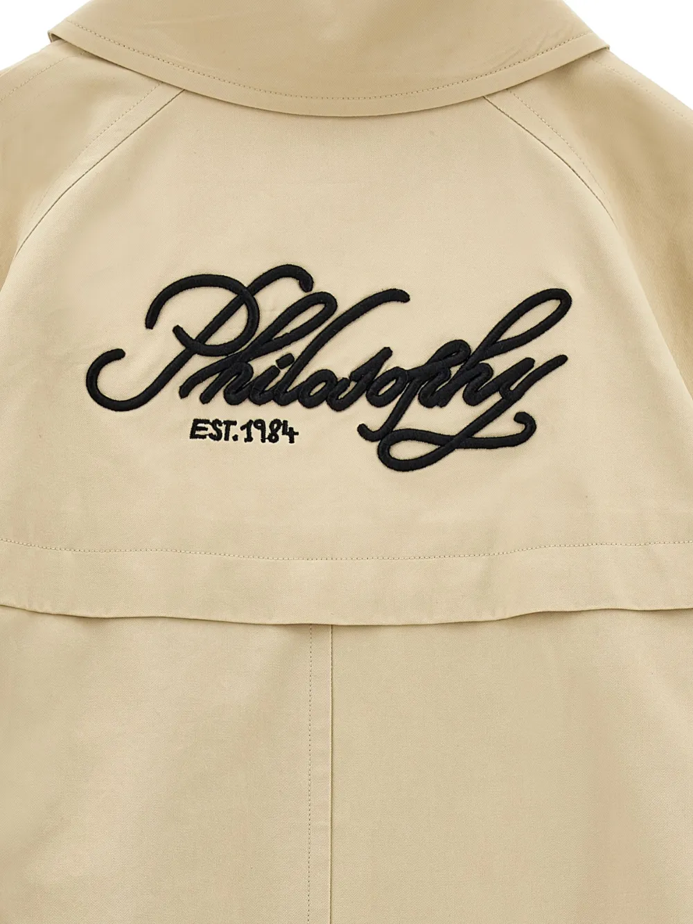 Philosophy Di Lorenzo Serafini Kids Trenchcoat met logopatch Bruin