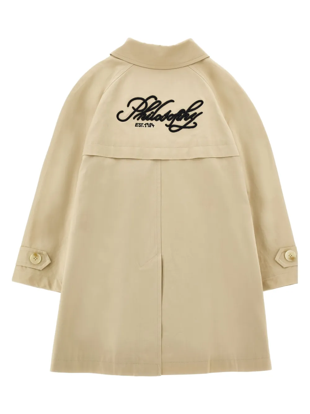 Philosophy Di Lorenzo Serafini Kids Trenchcoat met logopatch Bruin