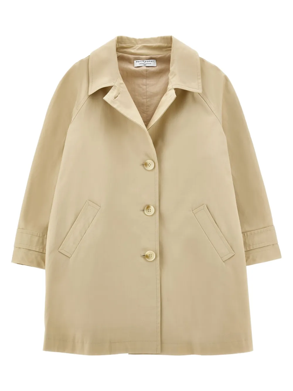 Philosophy Di Lorenzo Serafini Kids Trenchcoat met logopatch Bruin