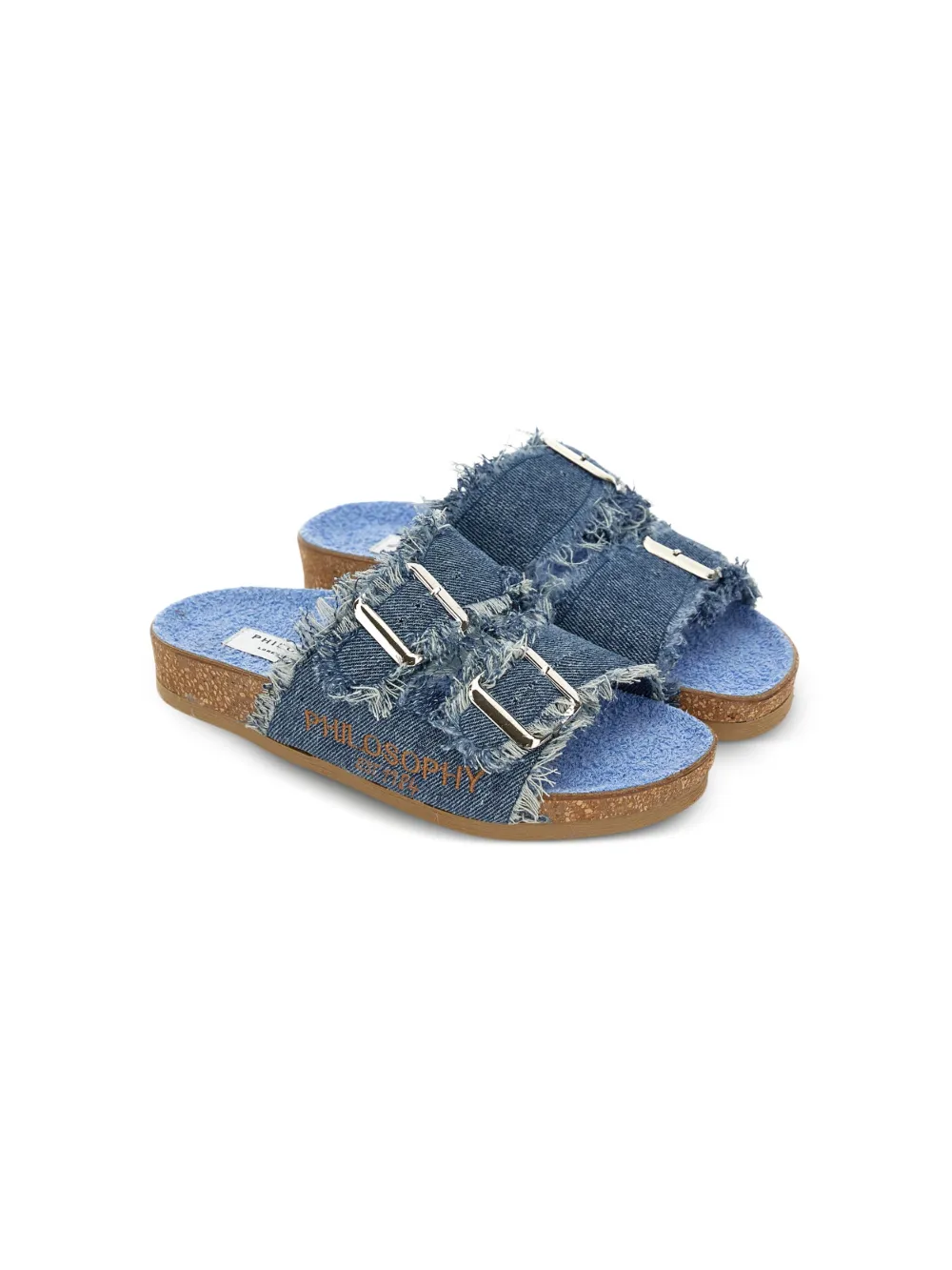 Philosophy Di Lorenzo Serafini Kids Denim slippers - Blauw