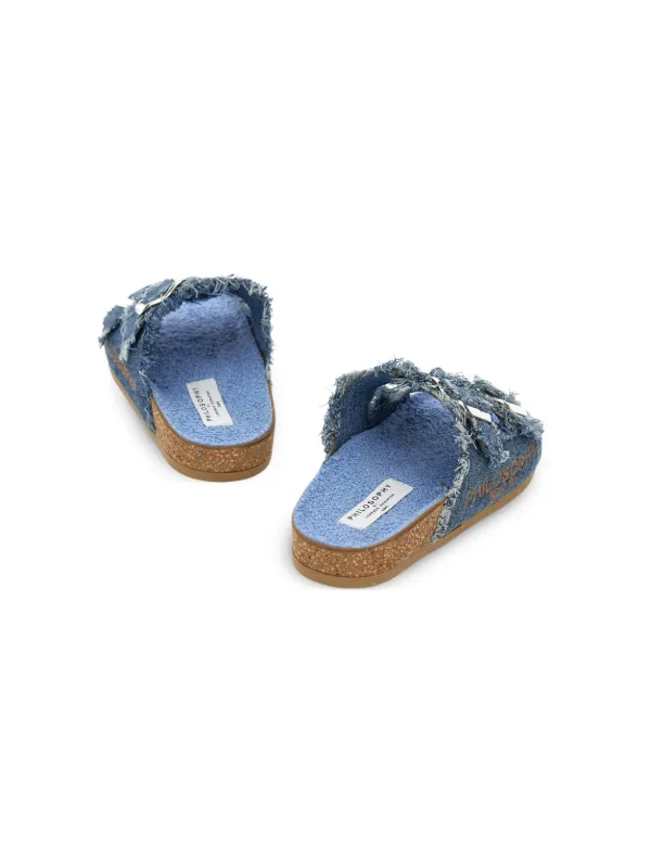 Philosophy Di Lorenzo Serafini Kids Denim Slides | Blue