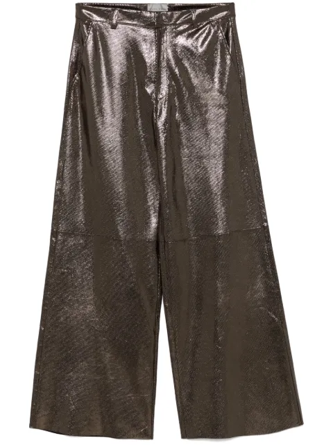 Forte Forte texture leather trousers