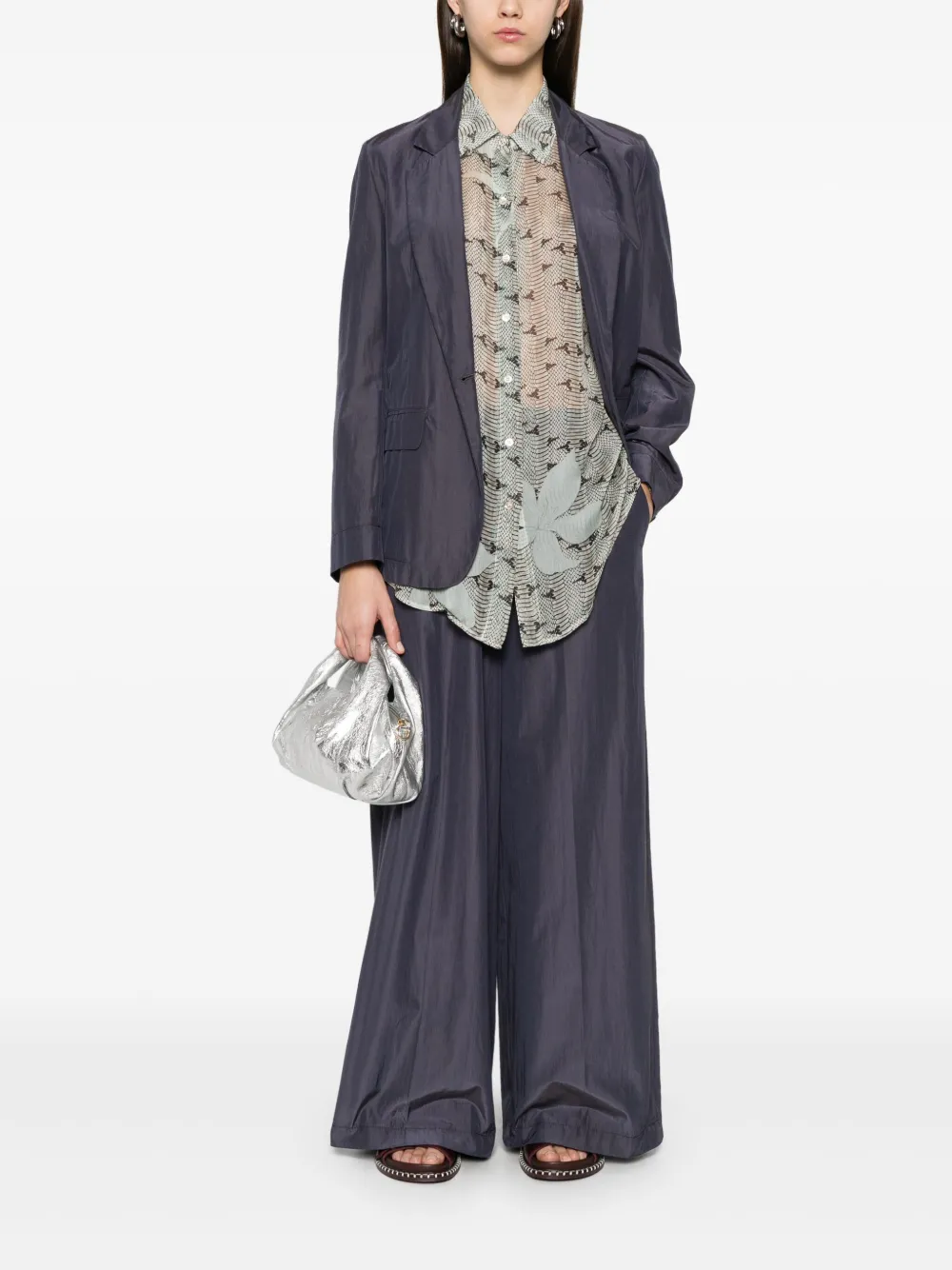 Forte Forte Blouse met slangenprint - Groen