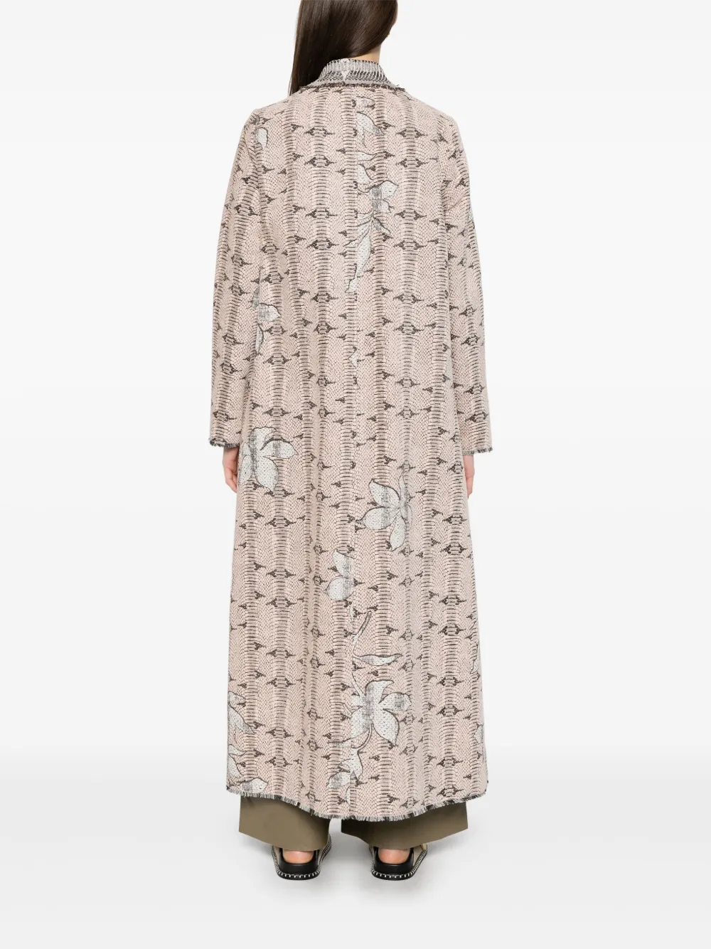 Forte Forte Floral-jacquard Coat In Pink