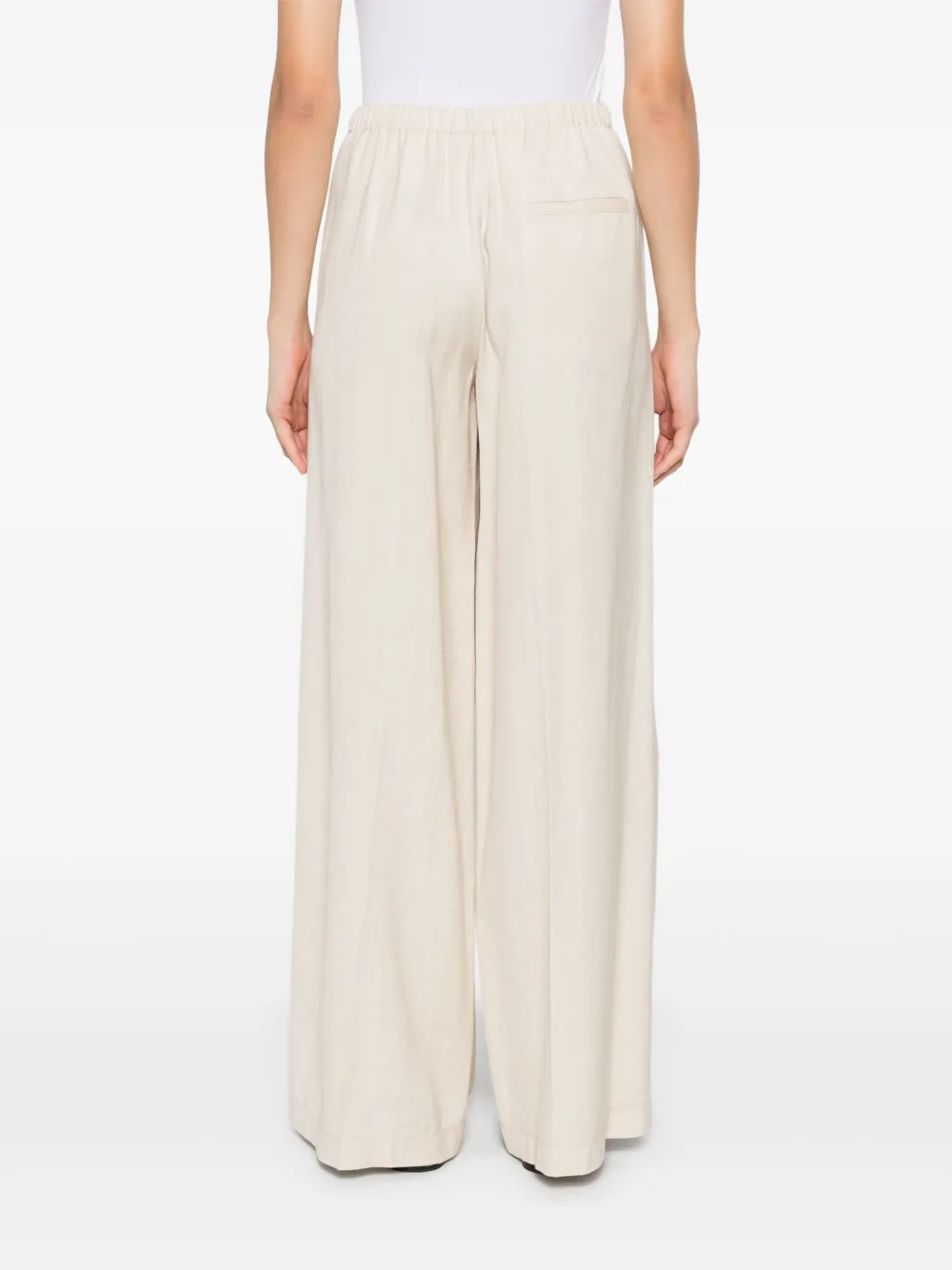 Shop Forte Forte Wide-leg Trousers In Neutrals