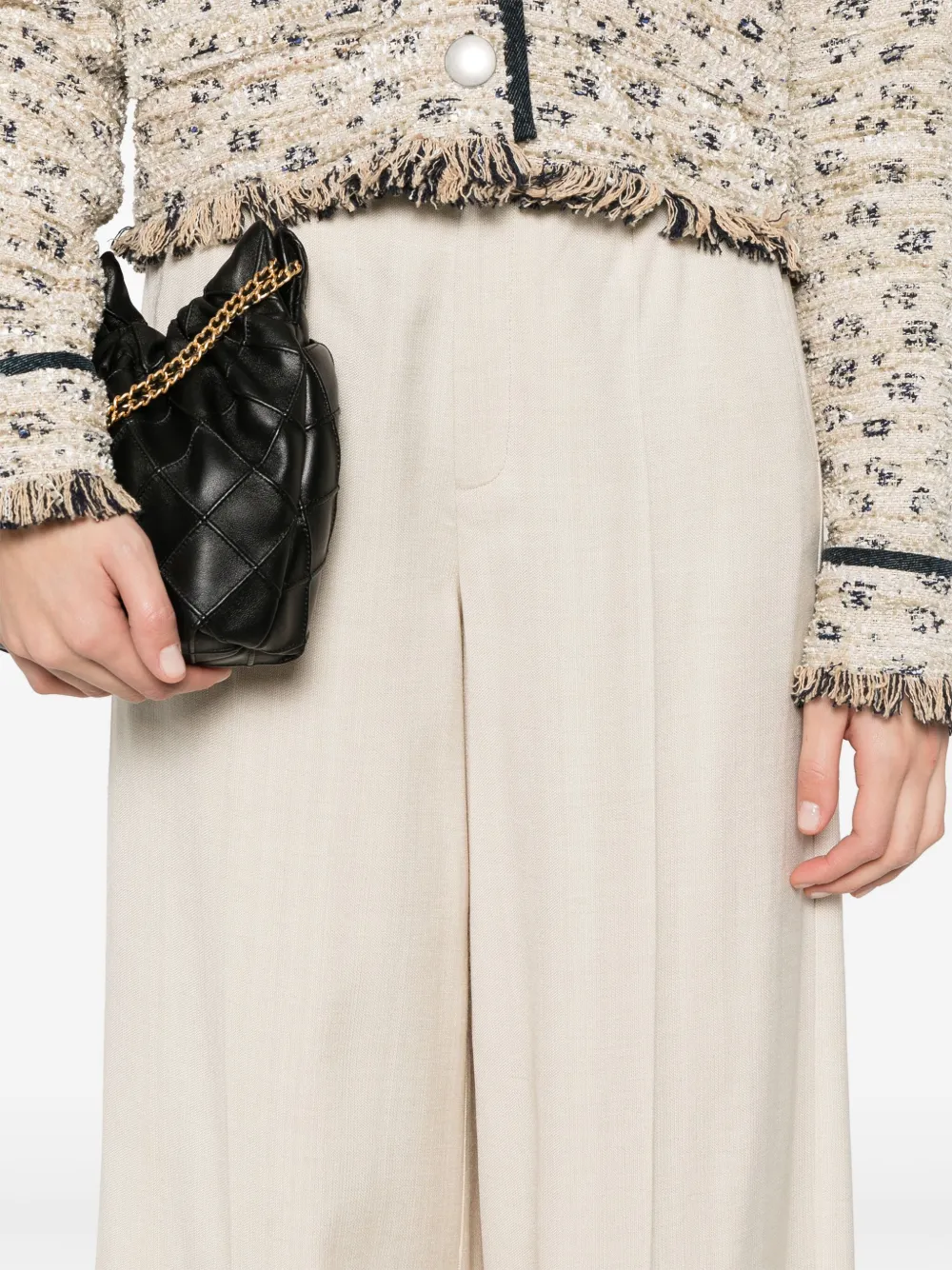 Shop Forte Forte Wide-leg Trousers In Neutrals