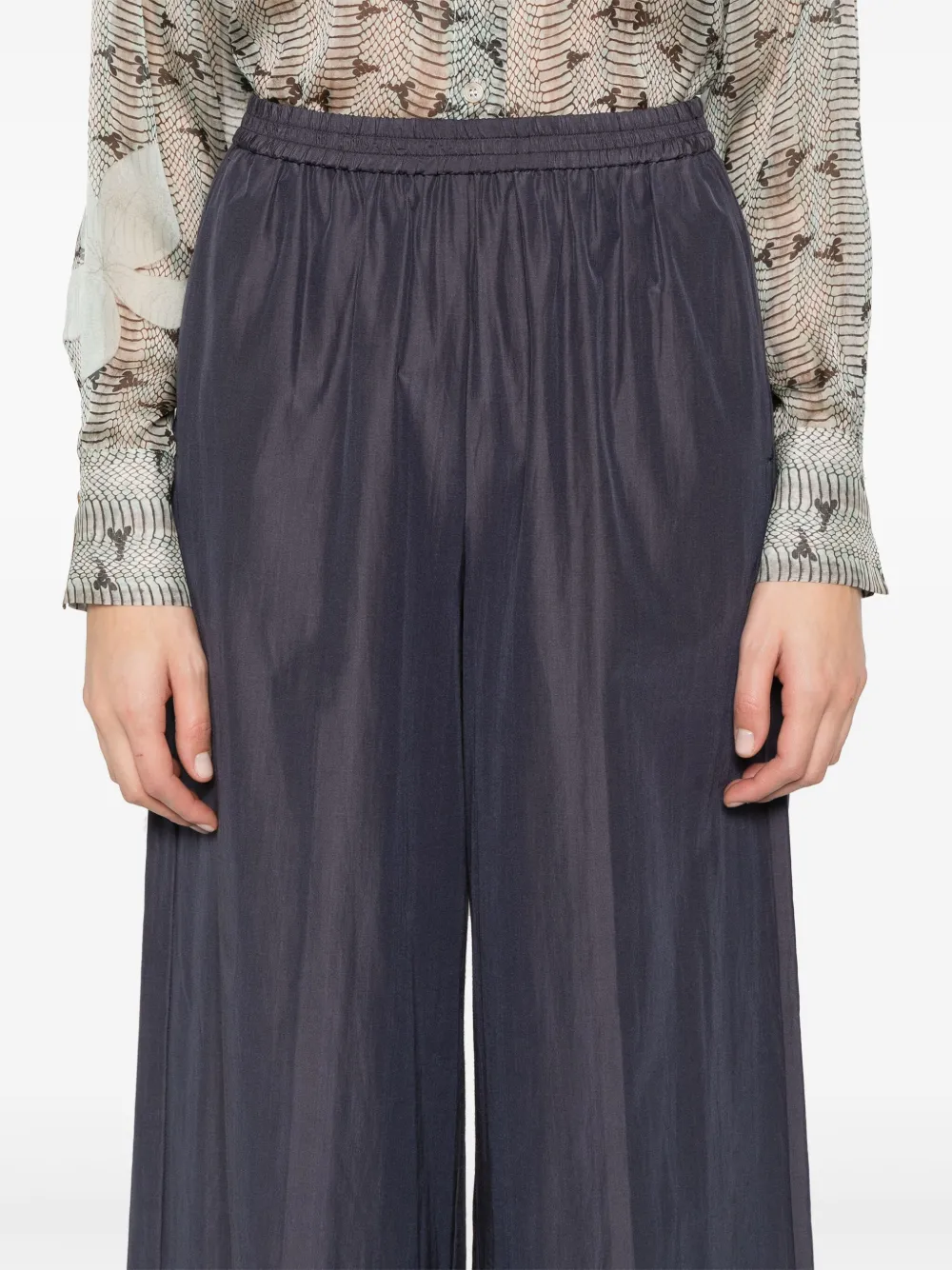 Forte Broek met wijde pijpen Blauw