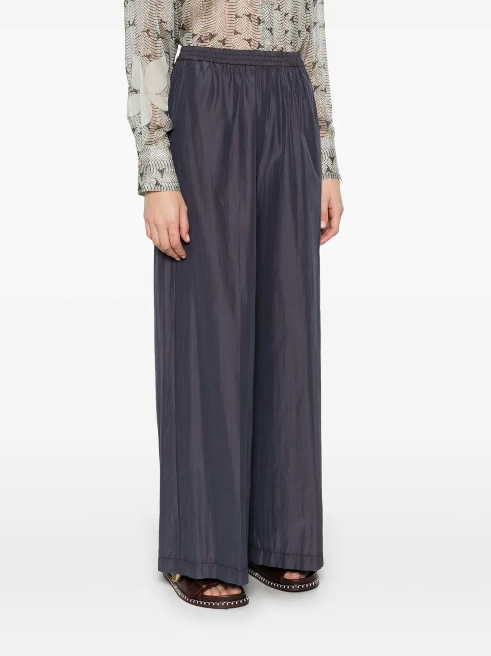 Forte Broek met wijde pijpen Blauw
