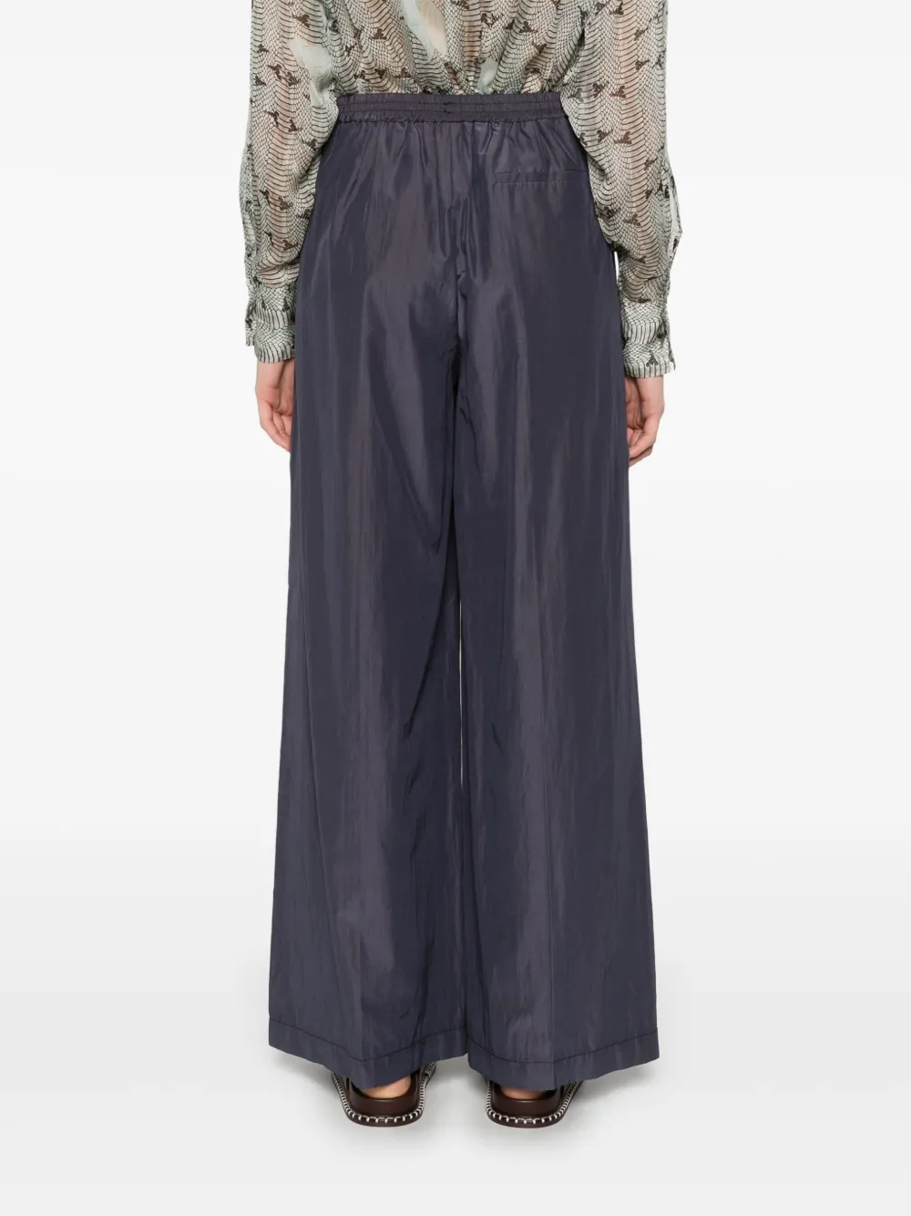 Forte Broek met wijde pijpen Blauw