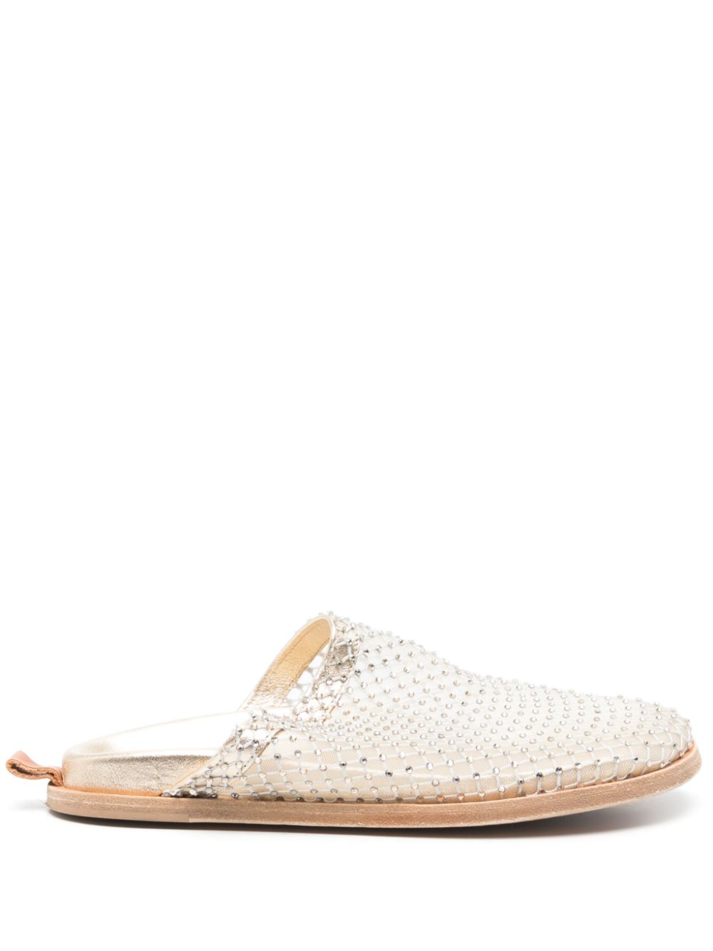 Forte Slippers verfraaid met stras Beige