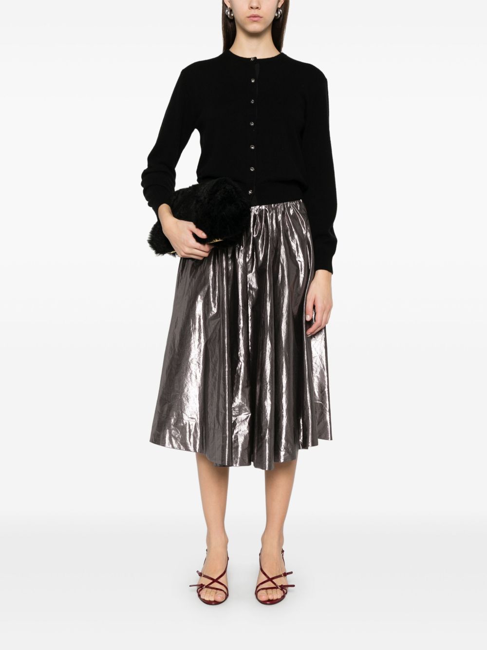 Forte Forte Metallic rok - Grijs